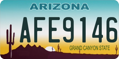 AZ license plate AFE9146
