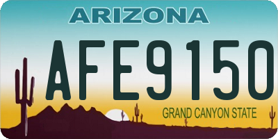 AZ license plate AFE9150