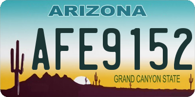 AZ license plate AFE9152