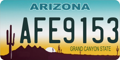 AZ license plate AFE9153