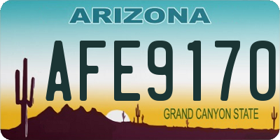 AZ license plate AFE9170
