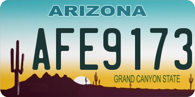 AZ license plate AFE9173