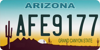 AZ license plate AFE9177