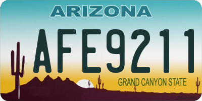 AZ license plate AFE9211