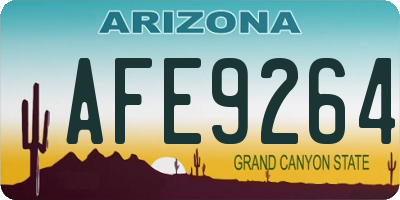 AZ license plate AFE9264