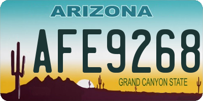 AZ license plate AFE9268
