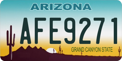 AZ license plate AFE9271