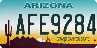 AZ license plate AFE9284