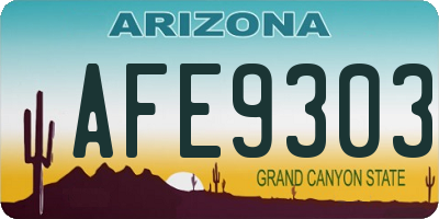 AZ license plate AFE9303