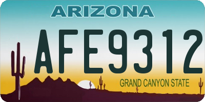 AZ license plate AFE9312