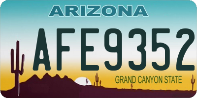 AZ license plate AFE9352