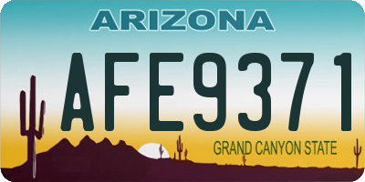 AZ license plate AFE9371