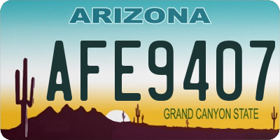AZ license plate AFE9407