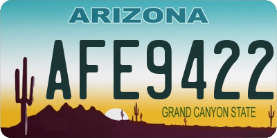 AZ license plate AFE9422