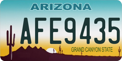 AZ license plate AFE9435