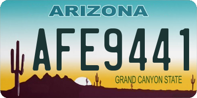AZ license plate AFE9441