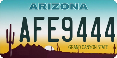 AZ license plate AFE9444
