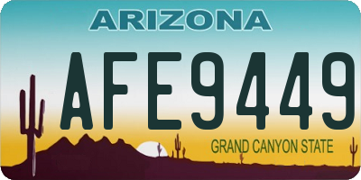 AZ license plate AFE9449