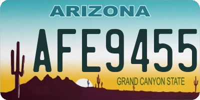 AZ license plate AFE9455