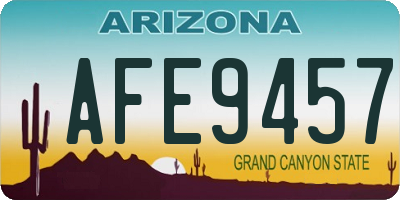 AZ license plate AFE9457