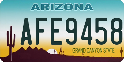 AZ license plate AFE9458