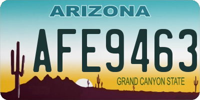 AZ license plate AFE9463