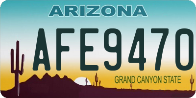 AZ license plate AFE9470