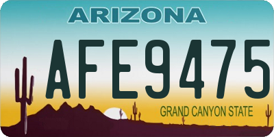 AZ license plate AFE9475