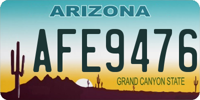 AZ license plate AFE9476