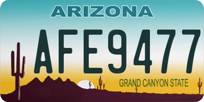 AZ license plate AFE9477