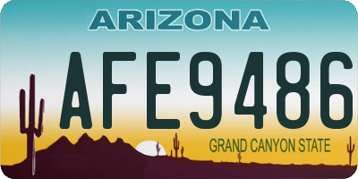 AZ license plate AFE9486
