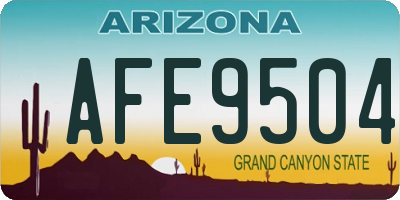 AZ license plate AFE9504