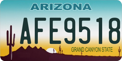 AZ license plate AFE9518
