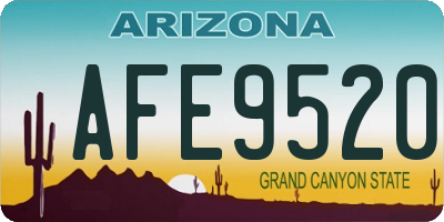 AZ license plate AFE9520