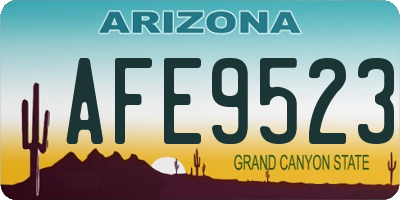 AZ license plate AFE9523