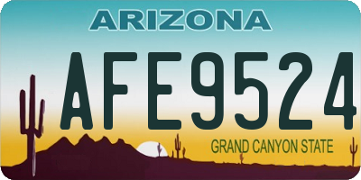 AZ license plate AFE9524