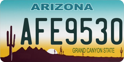 AZ license plate AFE9530