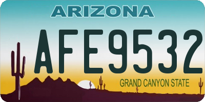 AZ license plate AFE9532