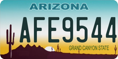 AZ license plate AFE9544