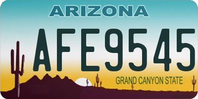AZ license plate AFE9545