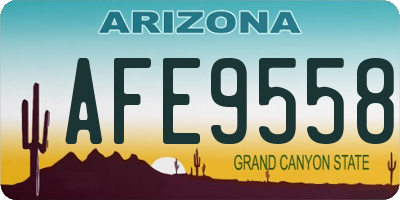 AZ license plate AFE9558