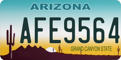 AZ license plate AFE9564