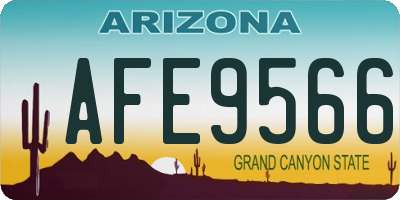 AZ license plate AFE9566