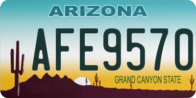AZ license plate AFE9570