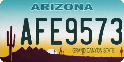 AZ license plate AFE9573