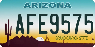 AZ license plate AFE9575