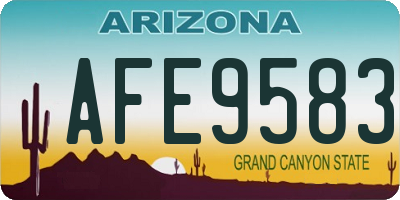 AZ license plate AFE9583