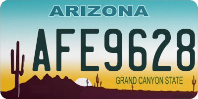 AZ license plate AFE9628