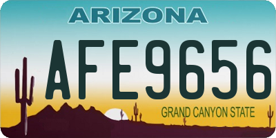 AZ license plate AFE9656