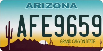 AZ license plate AFE9659